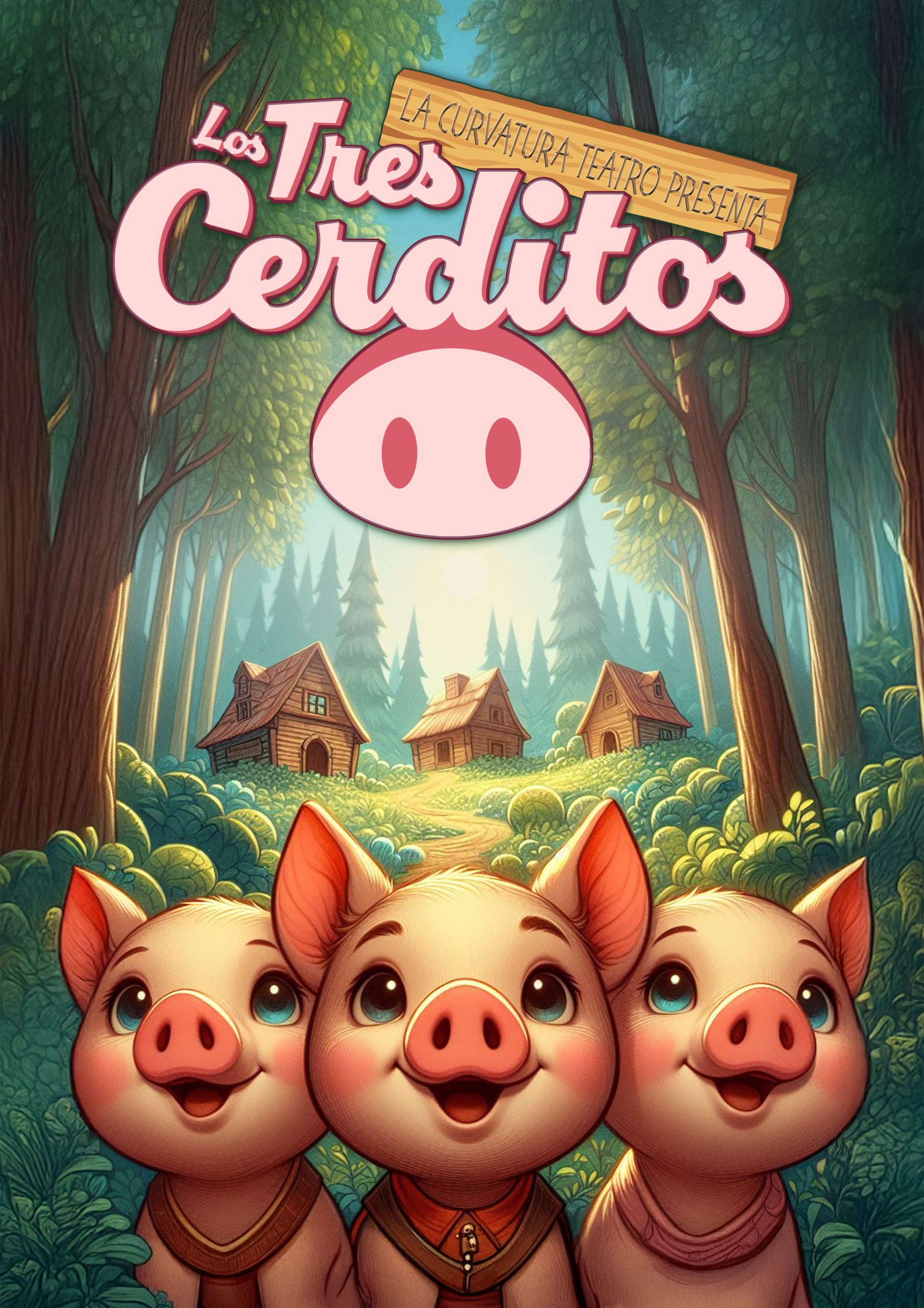 Cartel de la obra Los Tres Cerditos