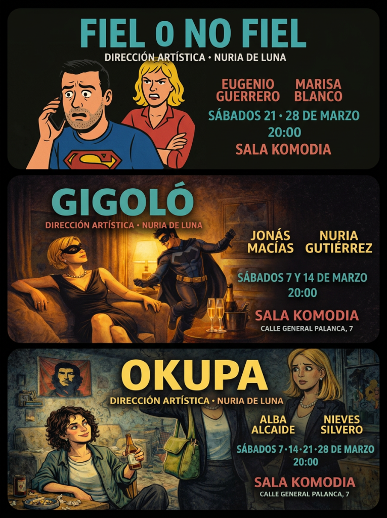 MICROTEATRO ( OKUPA, GIGOLÓ Y FIEL O NO FIEL)